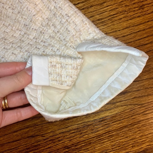 Brooks Brothers Gold Tweed w/ leather jacket Sz. 6 - Picture 6 of 8